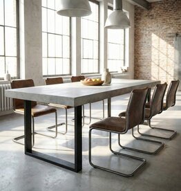 Esstisch Beton massiv Holz Esszimmer Betonoptik individuell