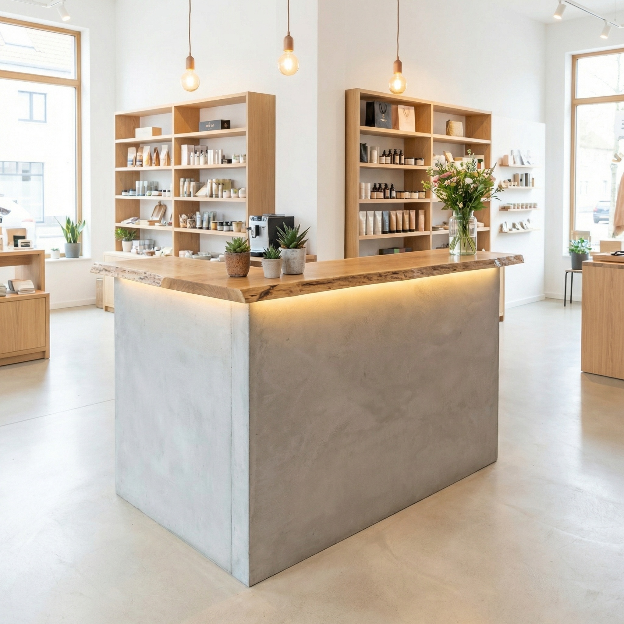 Theke, Verkaufstheke, Tresen, Rezeption - Individuell gebaut Beton Industrial - Copy