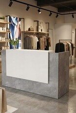 Handgemachte Empfangstheke Emily – 25 mm Möbelbauplatten, schlichtes, modernes Design, individuelle Maße, Sonderwünsche möglich