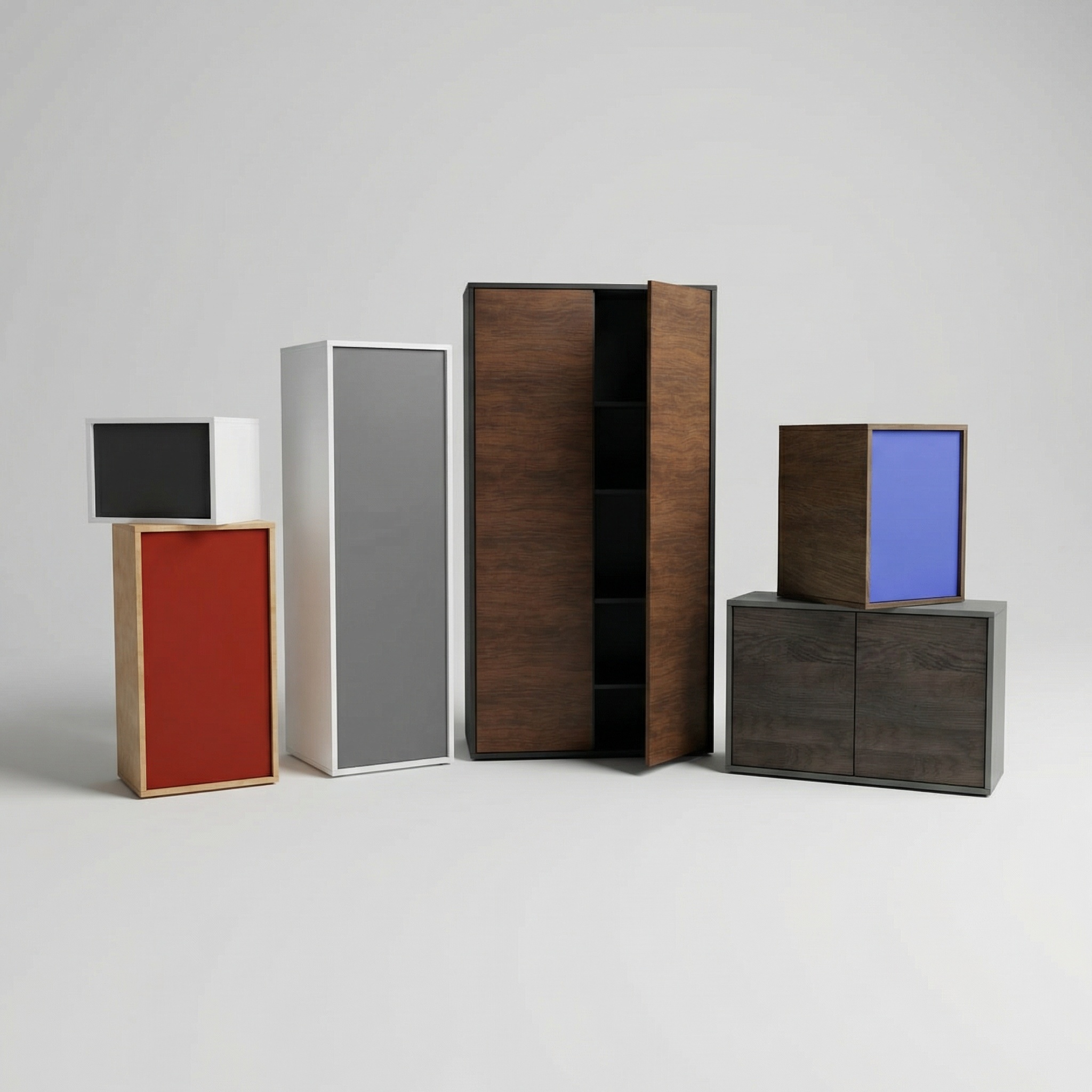 Maßschränke – 25 mm Umrandung – Blum-Scharniere – Individuelle Größen – Lagerdekore