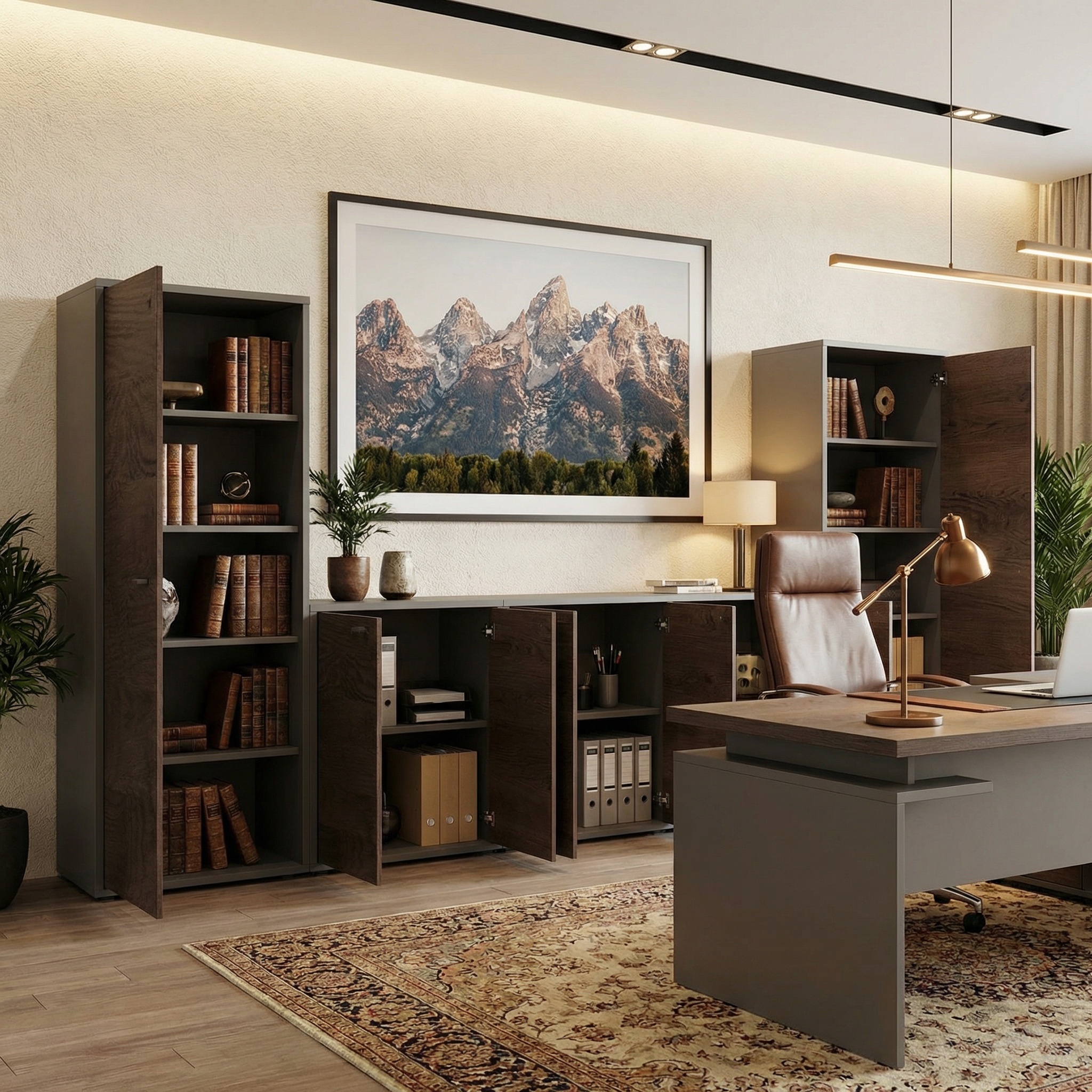 Maßschränke – 25 mm Umrandung – Blum-Scharniere – Individuelle Größen – Lagerdekore