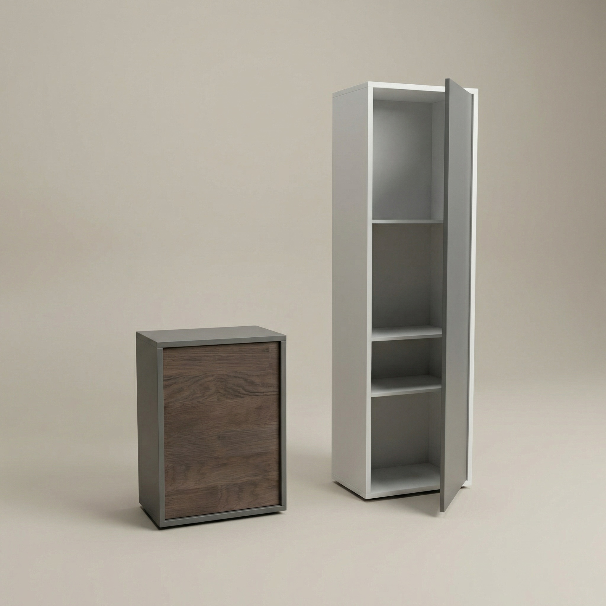 Maßschränke – 25 mm Umrandung – Blum-Scharniere – Individuelle Größen – Lagerdekore