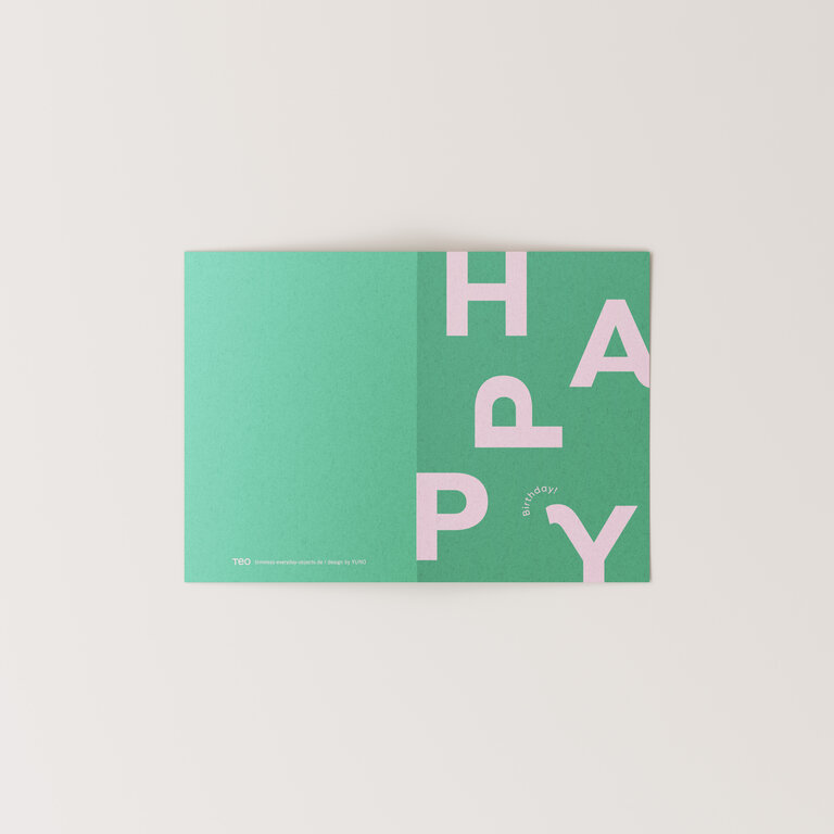 Klappkarten-Set - HAPPY BIRTHDAY / DANKE / LOVE