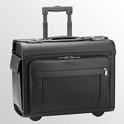 Leren Trolley/Pilotenkoffer D&N met laptopvak en ordnervak