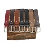 Leren riem 4 cm met nikkelvrije gesp