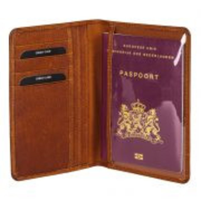 Lederen paspoort étui - in diverse kleuren