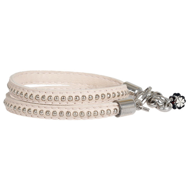 Leren trendy armband met studs