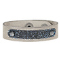 Leren armband met Swarovski Midnight Soft Grey