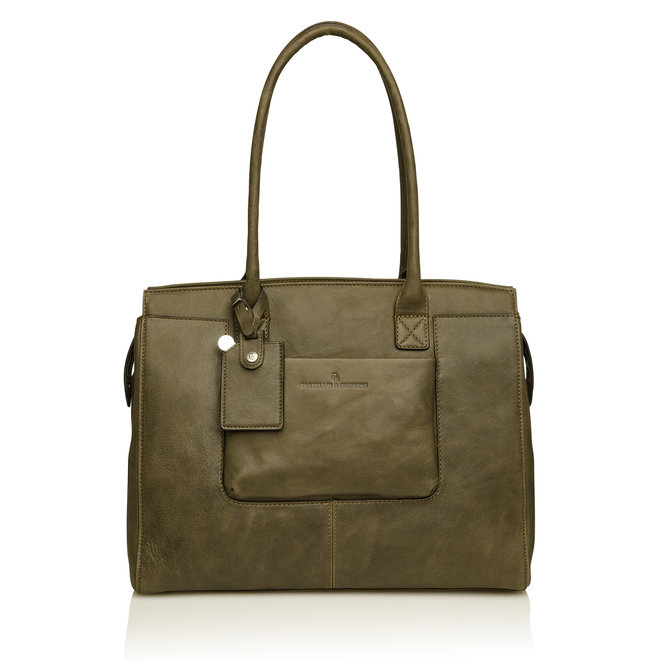 Leren dames business tas15,6"inch + tablet vak| in diverse kleuren