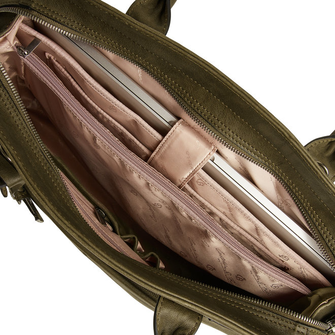 Leren dames business tas Carisma 15,6"inch + tablet vak| in diverse kleuren