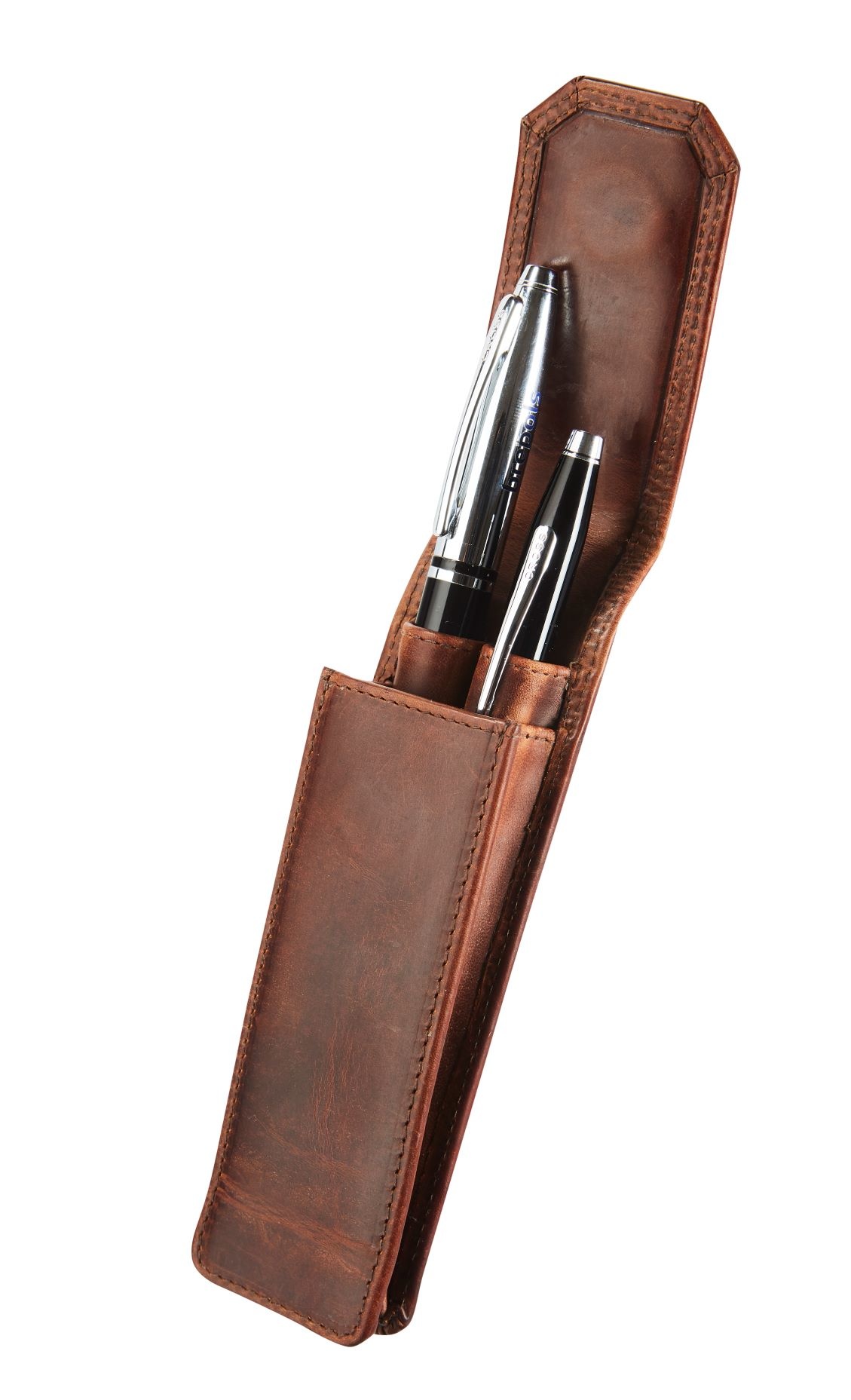 Kwade trouw Afname passage Leren pen etui Maverick - The Original voor 2 pennen - Lederonline