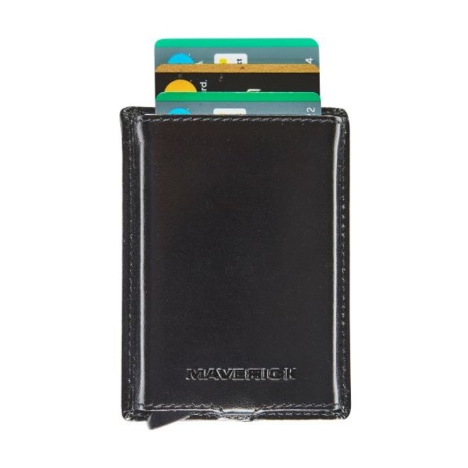 Lederen pasjeshouder All Black | RFID