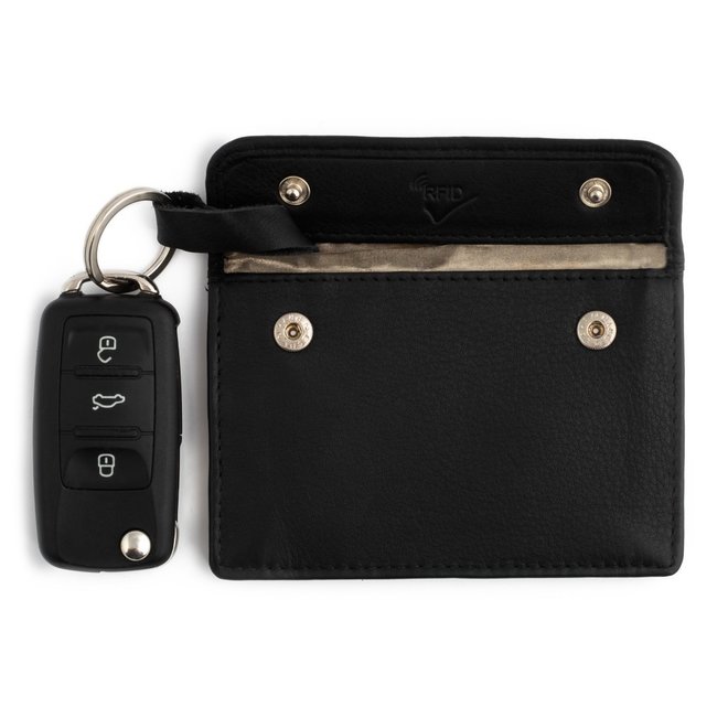 Lederen autosleutel hoesje RFID