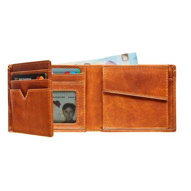 Leren Billfold portemonnee New Man RFID