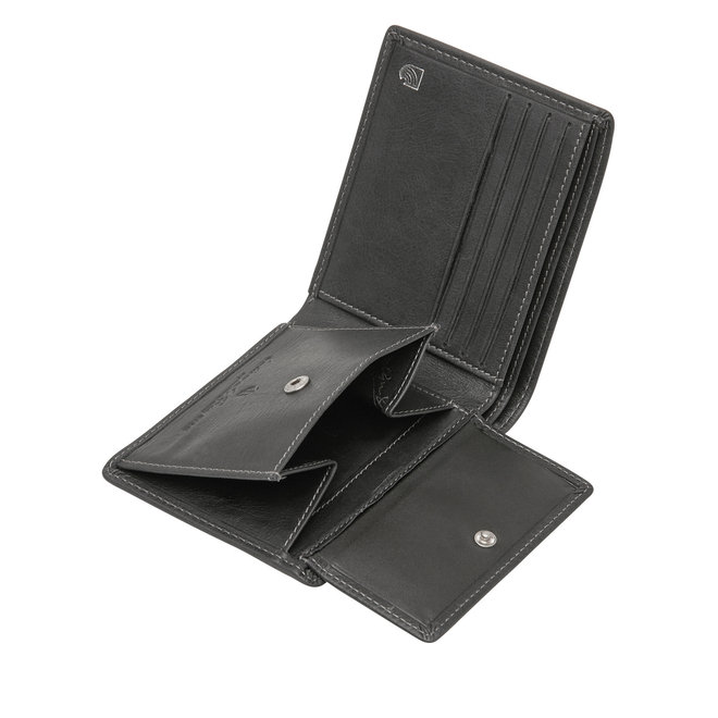 Leren billfold portemonnee  RFID - 8 cards | twee kleuren