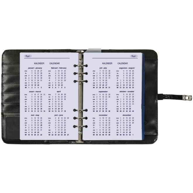 A5 organizer Aligator zwart | jaarinhoud 2026