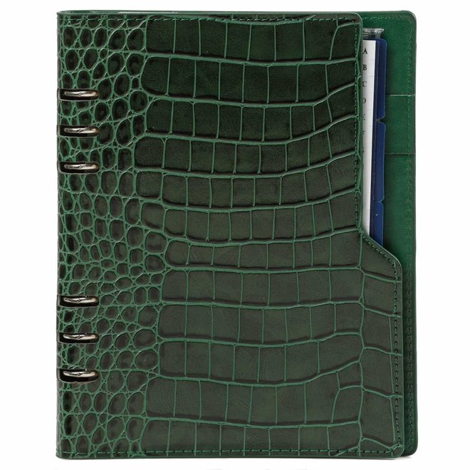 Compacte A5 organizer Croco Groen | Compacte A5 organizer Slangprint Lichtbruin | 2024 én alvast 2025