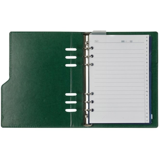 Compacte A5 organizer Croco Groen | met jaarinhoud 2025 én alvast 2026