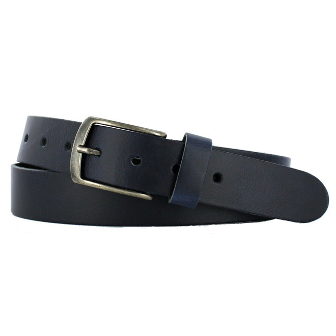 Nikkelvrije leren riem Donkerblauw | 3.5 cm breed