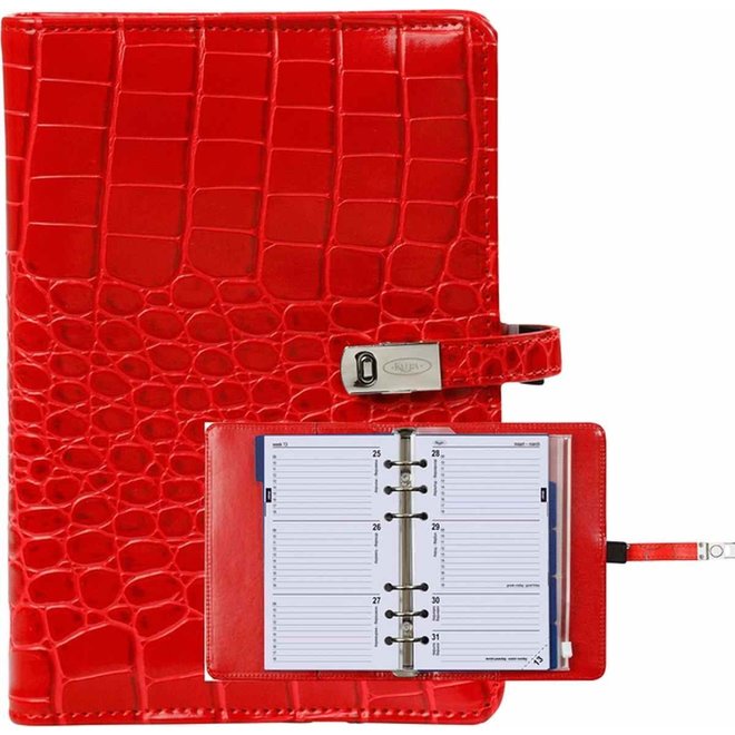 Personal organizer Croco rood | met jaarinhoud 2026