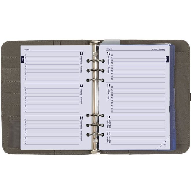 A5 organizer nerf Grijs | jaarinhoud 2026 en 2027