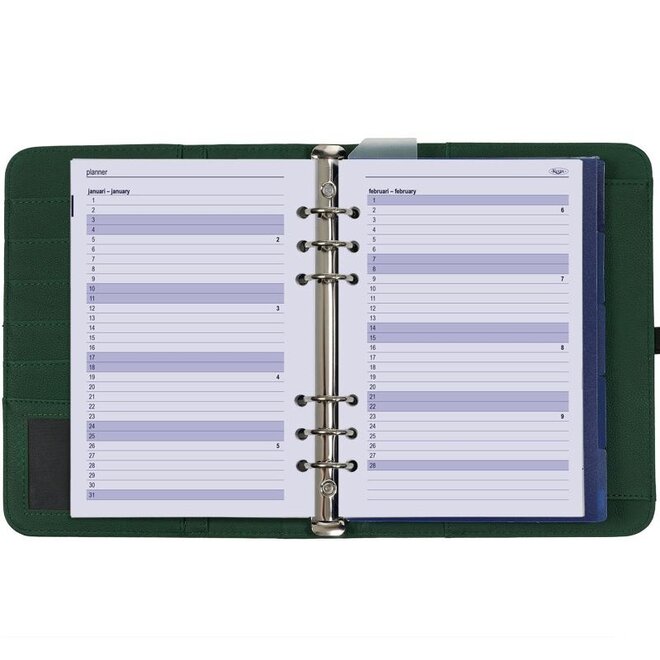A5 organizer nerf Bosgroen | met jaarinhoud 2026