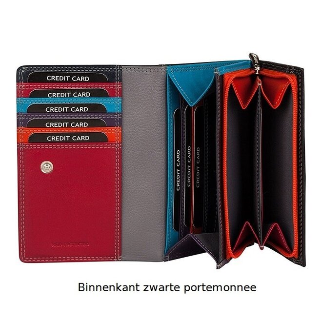 Leren portemonnee Multicolour Wallet L - twee kleuren