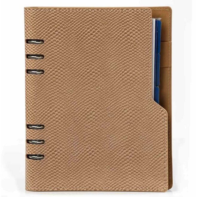 Compacte A5 organizer Slangprint Lichtbruin | met jaarinhoud 2026