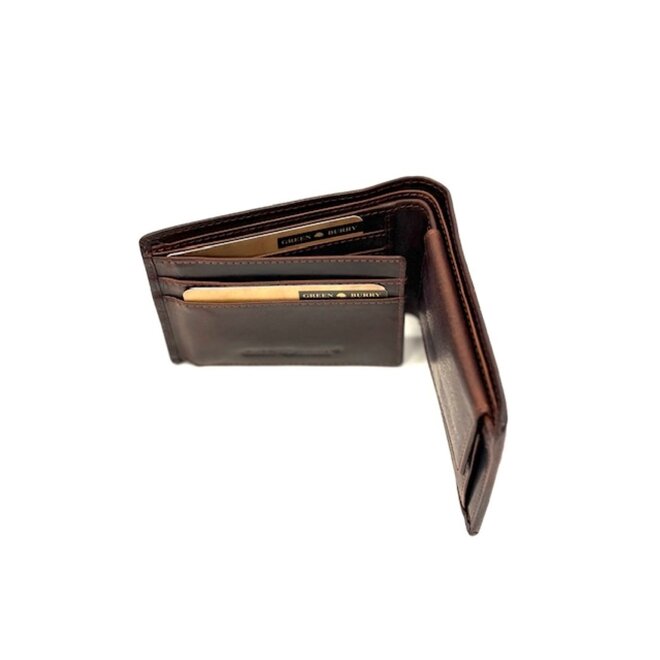 Lederen Compacte Portemonnee RFID | Rugged
