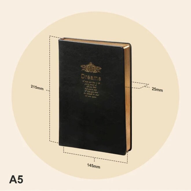 Notitieboek Goudsnee Zwart | 3 formaten