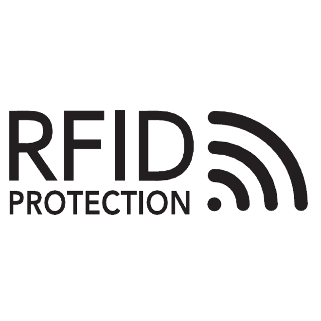 Lederen portemonnee RFID | zwart