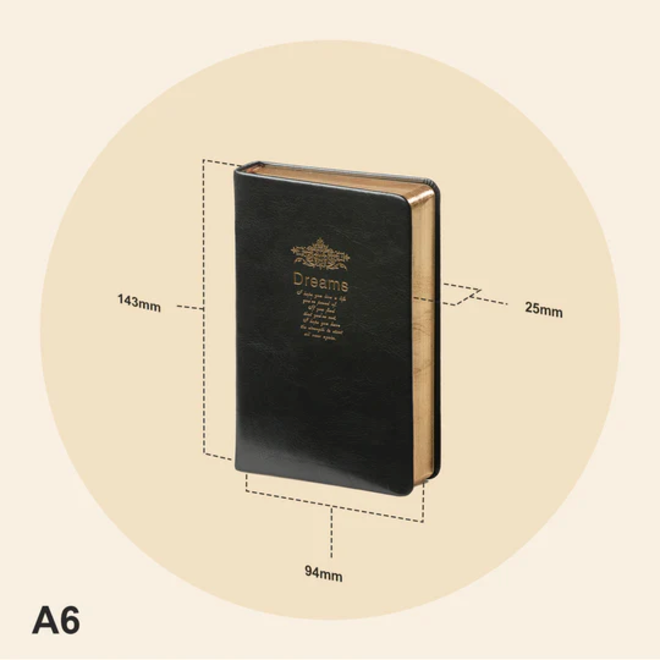 Notitieboek Goudsnee Zwart | 3 formaten