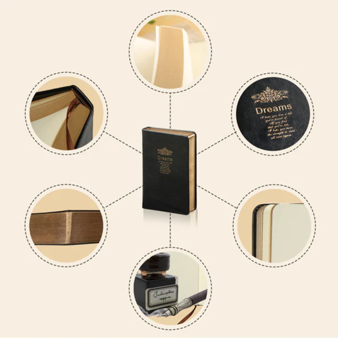 Notitieboek Goudsnee Zwart | 3 formaten