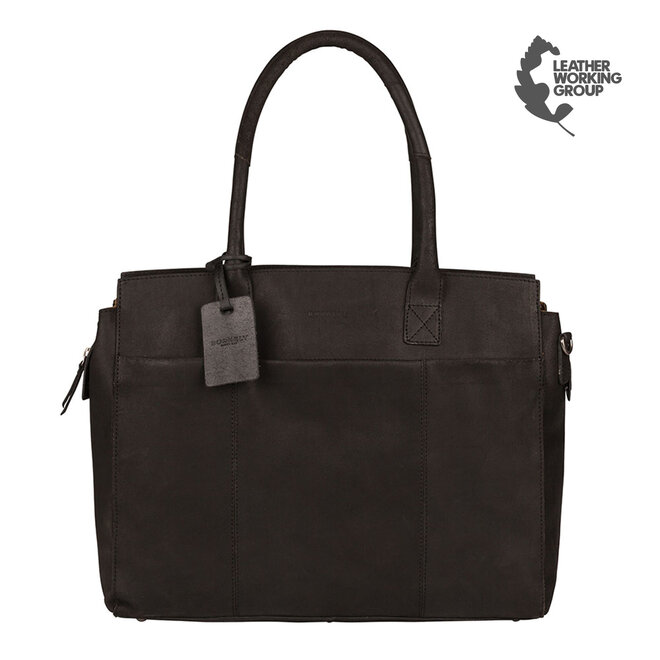 Leren laptopbag /damestas Doris