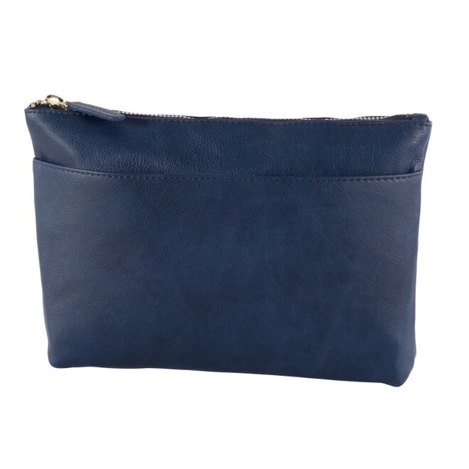 Lederen make-up tas | in twee kleuren