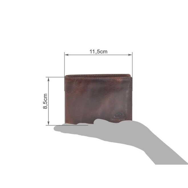 Lederen Compacte Portemonnee RFID | Robuust leer