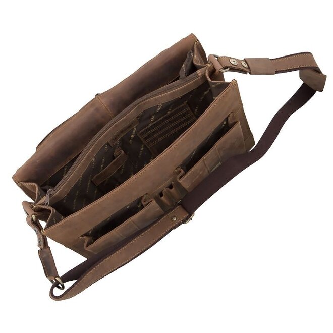 Leren aktetas/laptoptas