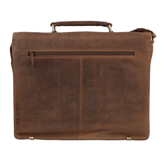 Leren aktetas/laptoptas