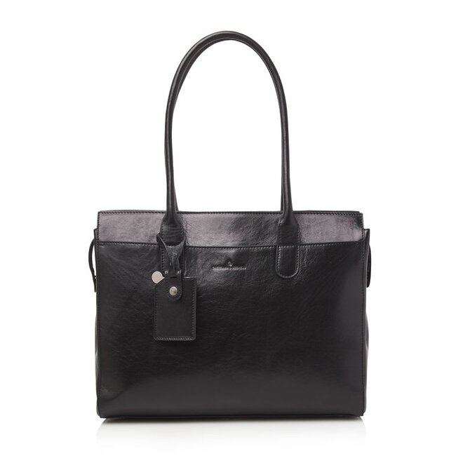 Schoudertas en laptoptas Ellen 15,6" | Zwart