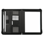 Lederen A4 schrijfmap met ritssluiting