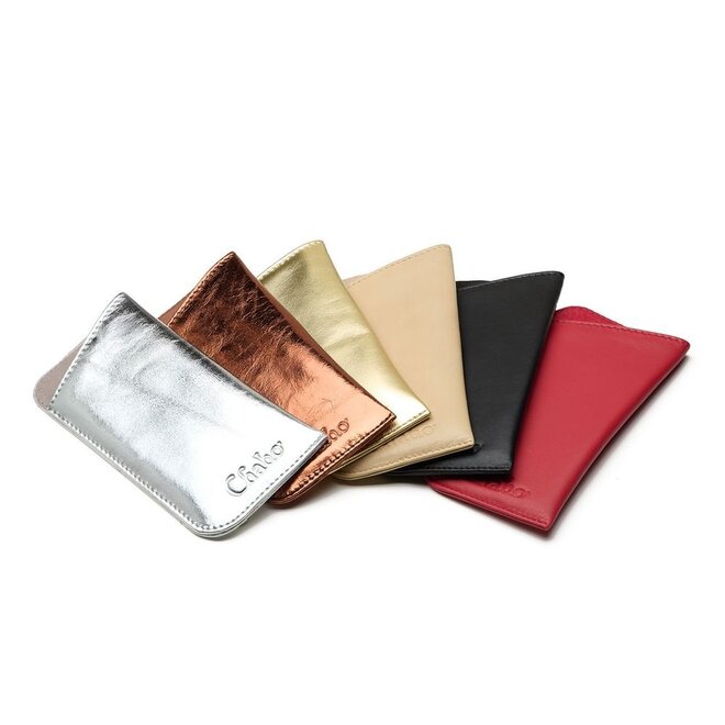 Leren brillen etui Pippa | Silver