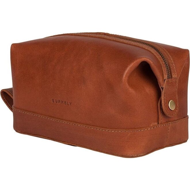 Lederen toilettas Vintage Riley | Cognac