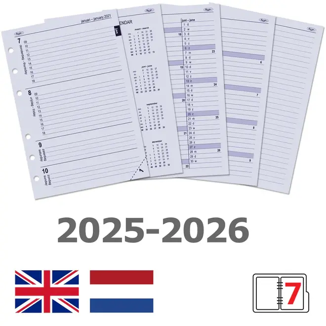 A5 organizer Croco gloss taupe | met jaarinhoud 2025 en 2026