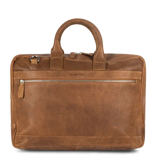 Leren laptoptas/businesstas 17,3 inch Kentron