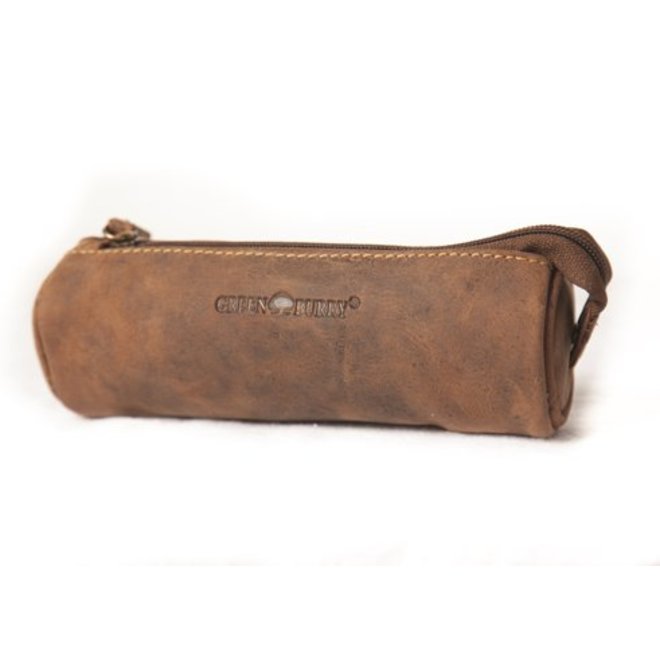 Stoere Vintage leren étui | Rond