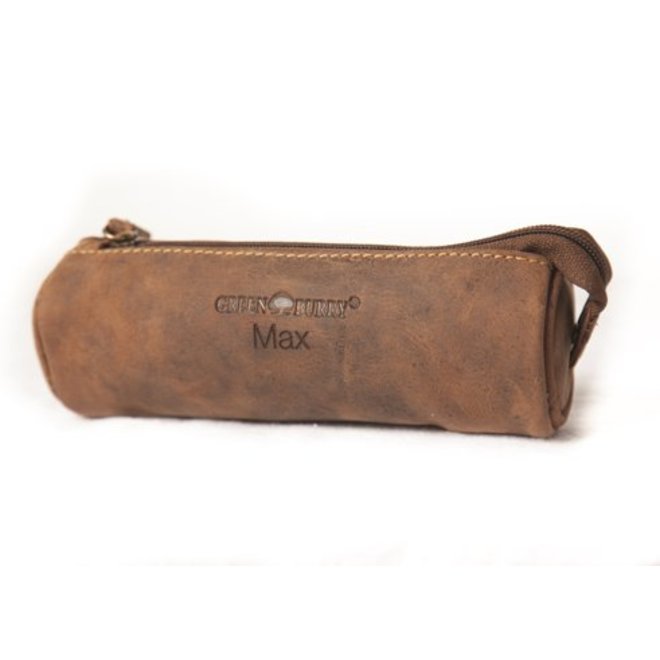 Stoere Vintage leren étui | Rond