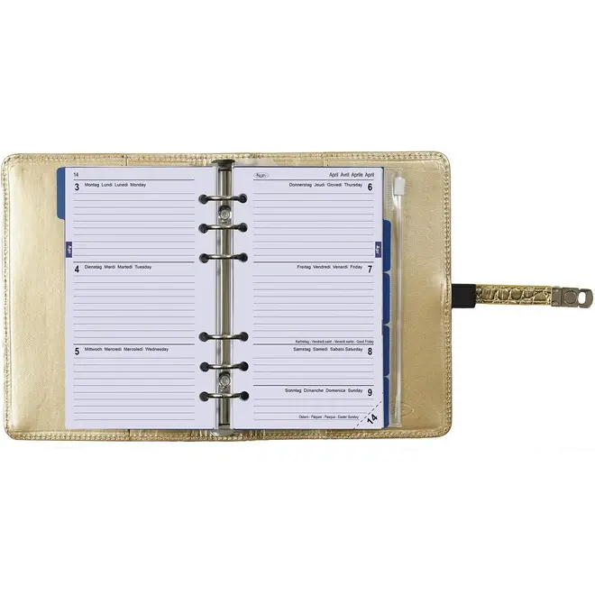 Personal organizer Croco Goud | met jaarinhoud 2025 én 2026