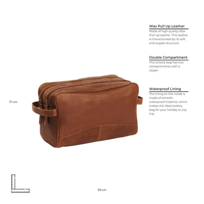 Leren Toilettas Stefan | Cognac