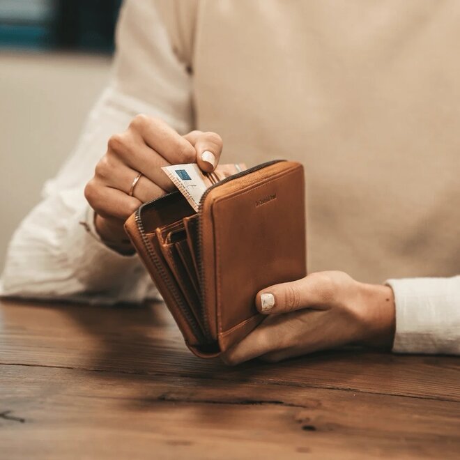 Leren dames portemonnee Nova