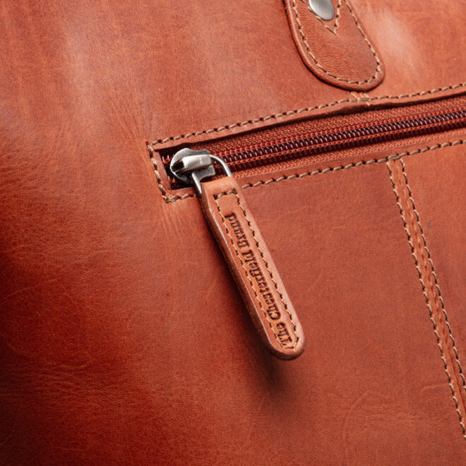 Lederen Shopper/Laptoptas Ferrera | Cognac